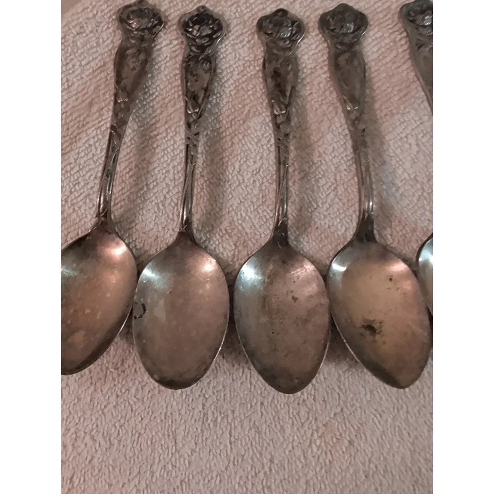 Berkshire Three 1915 Teaspoon Lot of 6 Berkshire Silver Co